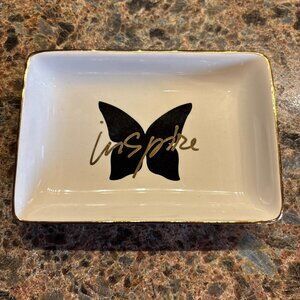 White House Black Market Inspire Trinket Jewelry Dish Storage Butterfly
